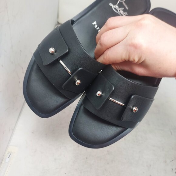 Christian Louboutin Chambelimule Donna Black Slide Sandal - Picture 5 of 8